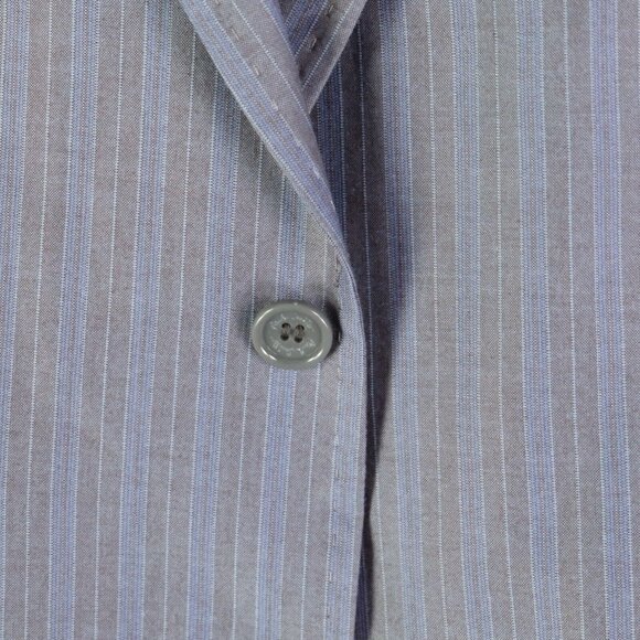 Paul Smith Blazer Mens 52 42R Blue Gray Striped Two Button Vented Sport Coat - Picture 4 of 16